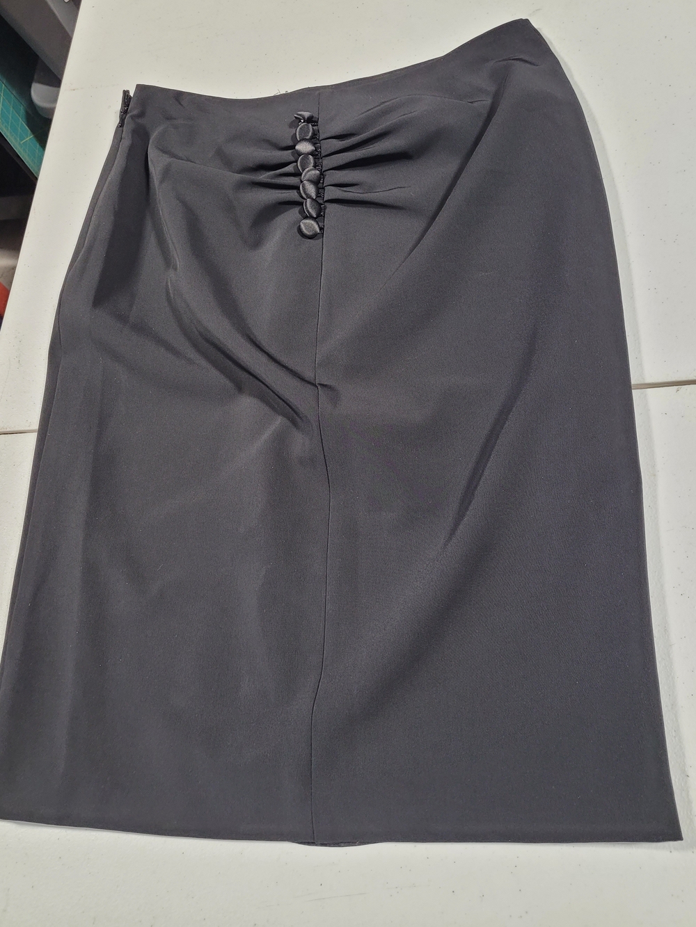 Mexx Black Pencil Skirt with Covered Front Buttons - Picture 3 of 3